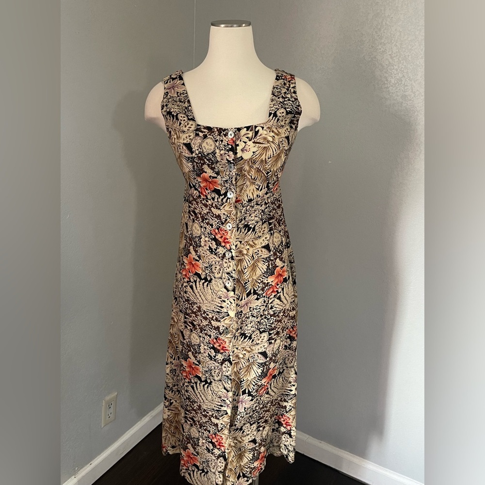 Floral Print Sleeveless Maxi Dress - Picture 3 of 6